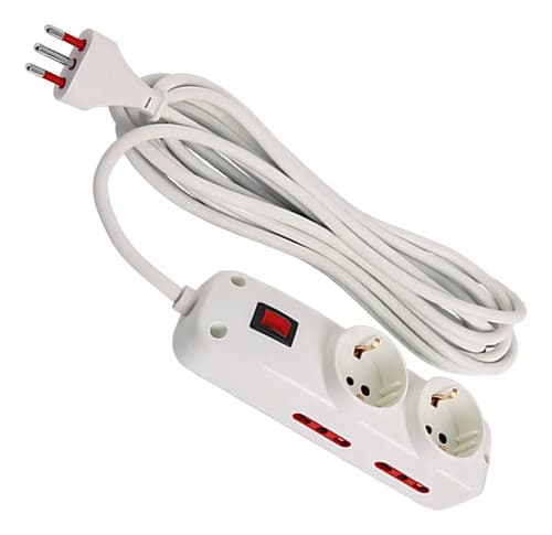 Extensión Conatel 6 Tomas 3m Blanca 10a Modelo 716397 Blanco