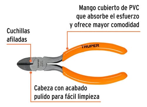 Alicate Corte Diagonal 5 (blister) Truper T2