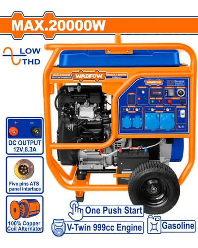 Generador Gasolina 18kw Arranque Electrico Wadfow Con Ruedas