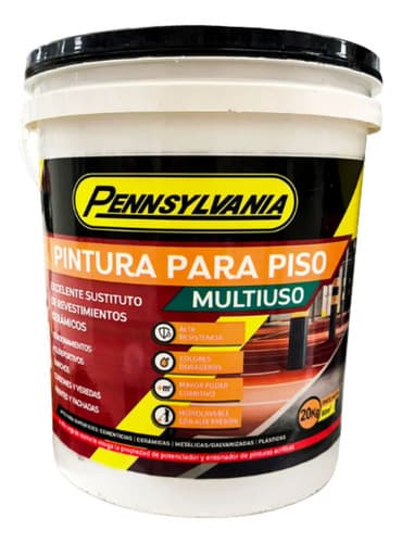 Pintura De Látex Pensilvania Pisos Y Paredes Latex Acrílico Teja Mate