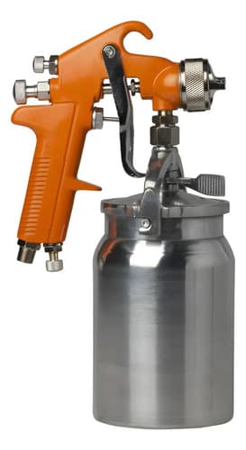 Pistola Para Pintar Lusqtoff De Baja 1,8mm Succión Tacho 1lt Color Naranja