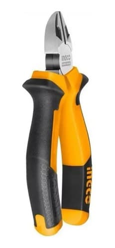 Alicate De Corte Diagonal Industrial Ingco 6 PuLG Hdcp28168 Color Naranjo/negro Naranja/negro