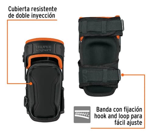 Rodilleras Trabajo Prof Estabiliz 2 Bandas Muslo Truper Negro