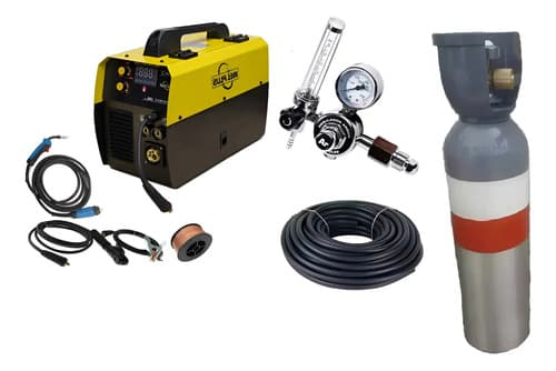 Combo Soldadora Mig/mma 200a + Tubo 2 Mts3 + Manometro + Acc Amarillo