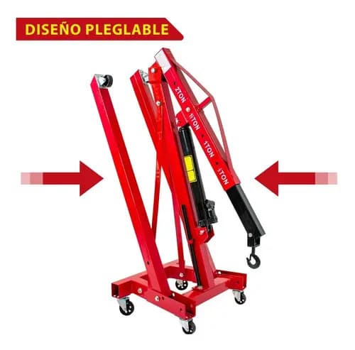 Pluma Hidraulica Plegable Motor 2 Ton Profesional Uso Rudo