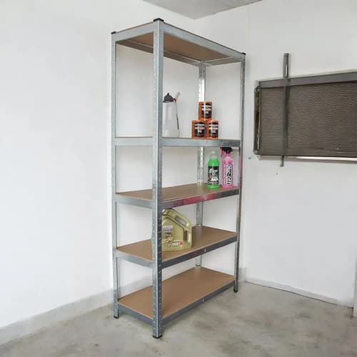 Estanteria Metalica Encastrable 5 Estantes 90x40x180 Cm Color Plateado