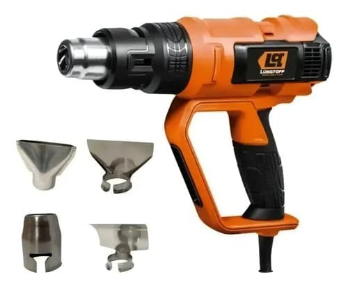 Pistola De Calor 2000w 50o A 600oc + 4 Boquillas Lusqtoff Naranja Oscuro