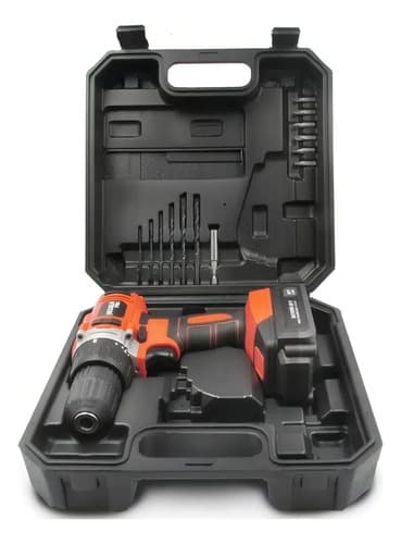 Taladro Percutor Inalámbrico Hessen De Con Maletín Y Accesorios