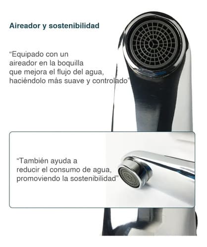 Monocomando Lavatorio Lat Mulata Canilla Baño Cocina Acabado Brillante Color Gris
