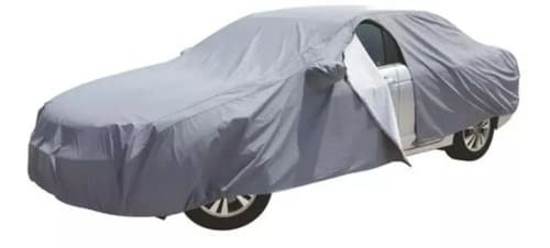 Funda Cubre Auto Talle M Tushop Vinilo Peva Uv Impermeable 430x160x120cm Gris