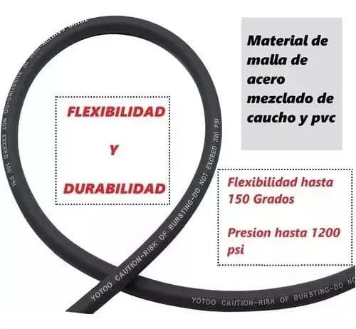 Manguera Compresor 3/8 Reforzada 10 Metros Negro