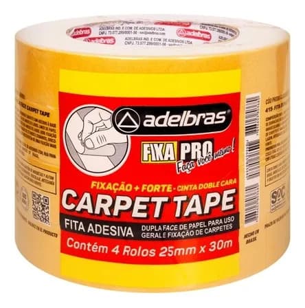 Cinta Doble Faz Crepe Naranja 415 - 48mm X 30mts Naranja Claro Liso