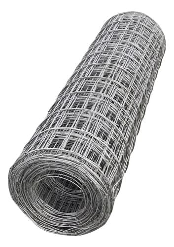 Tejido Malla Electrosoldada Galvanizada 1.80 X 25 Mts Plateado