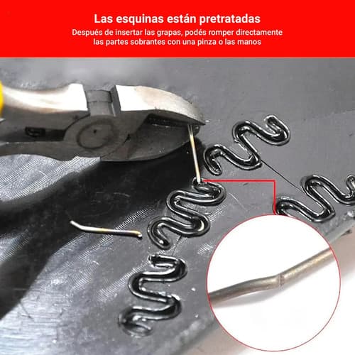 Soldadora De Plástico Con Mango Antideslizante + 200 Grapas Rojo