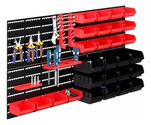 Panel Organizador Con Gavetas Para Herramientas 46 Piezas Negro