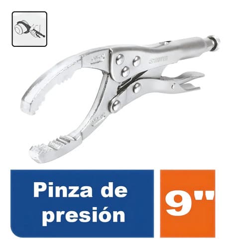 Alicate Grip Prof. 9'' Para Filtros De Aceite Boca U Truper