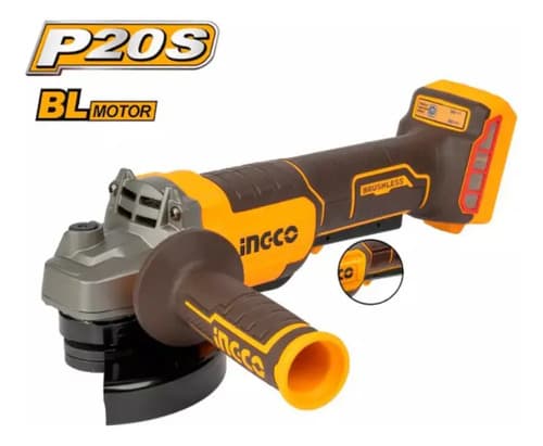 Amoladora A Bateria P20s 4 1/2 Brushless S/bateria Color Amarillo