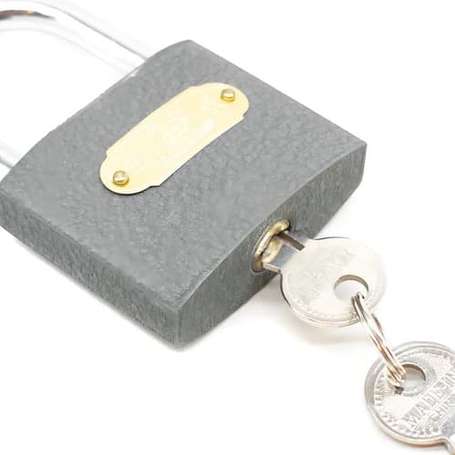Candado De Hierro Gris Con Llave Lh-1273, 63mm