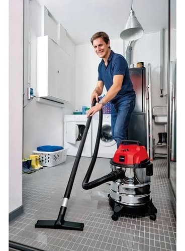 Aspiradora Industrial Einhell Expert Tc-vc 1820 S De Tambor 20 L Para Líquidos Y Sólidos Rojo/plata