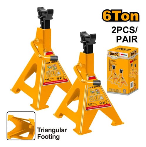Set X2 Soporte Caballete Gato Hidraulico 6ton Ingco Hjs0601