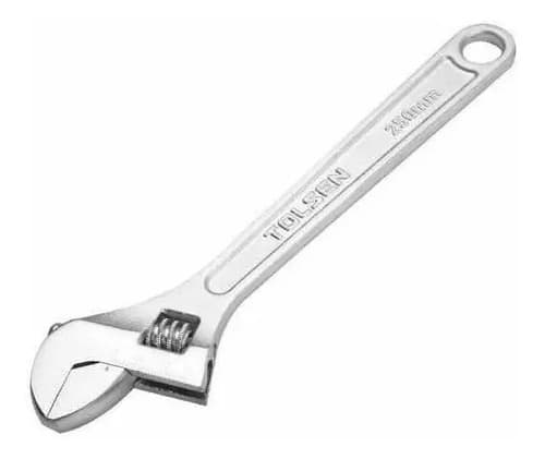 Llave Francesa Ajustable Tolsen De Acero Con 8