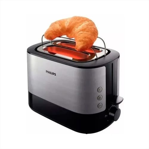 Tostadora Philips Hd2637/90 Viva Collection Color Inoxidable Y Negro
