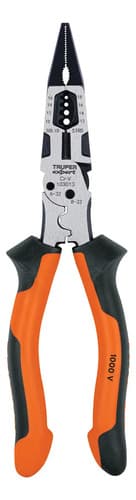 Pinza Multiuso 8 Punta Larga, Comfort Grip, Truper 103013