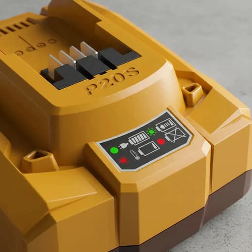 Cargador Rápido Ingco Para Baterías De 20v Con Indicador De Carga