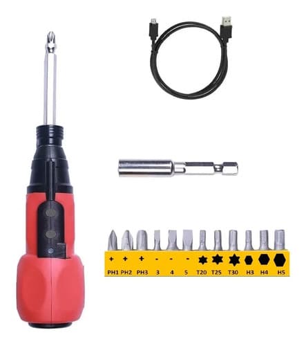 Destornillador Inalámbrico Atornillador Equus 3.7v Litio Color Rojo Frecuencia 0