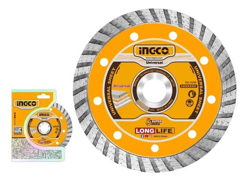 Disco Turbo 115mm 4 1/2 X 22.2mm Ingco Dmd031152 Amarillo