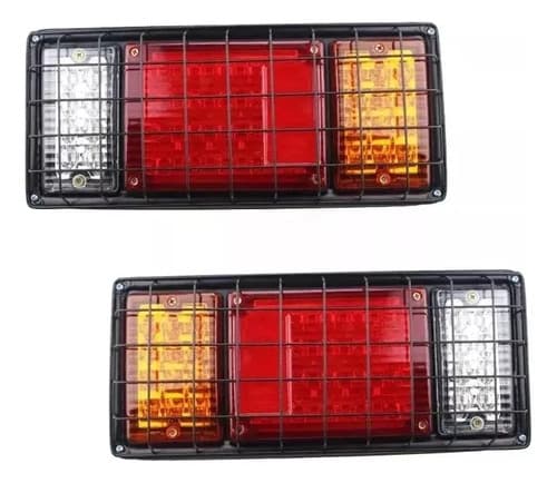 Farol Foco Trasero Universal 12v 36 Led Con Rejilla