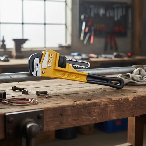 Llave De Caño 24  Ingco Hpw0824. 76mm. Hnt Amarillo