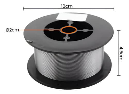 Alambre Para Soldar 0,8mm 1kg Wadfow Wsfc08012 Color Platead Plateado