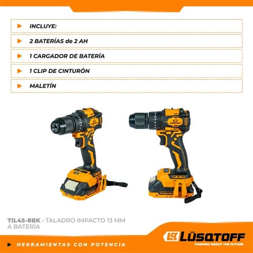 Taladro Lüsqtoff Profesional Til45-8bk Maletín De Transporte Naranja 50