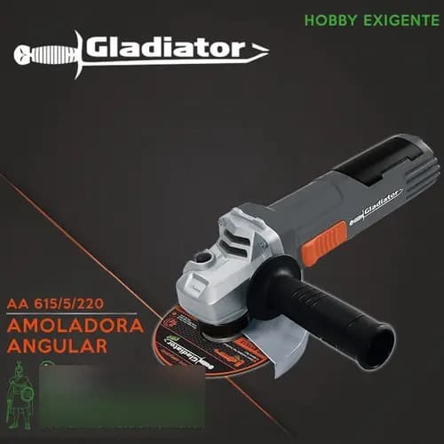 Amoladora Gladiator 800w, 115mm. 11.000rpm. Hnt Gris 50 Hz X 60 Hz