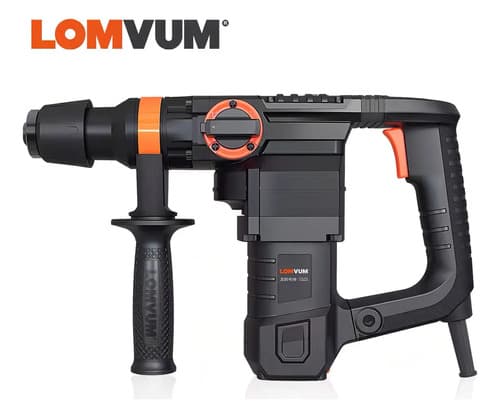 Rotomartillo Electroneumático Lomvum Old-30 Negro Frecuencia De 50/60hz Con 1300w De Potencia 50/60 Hz