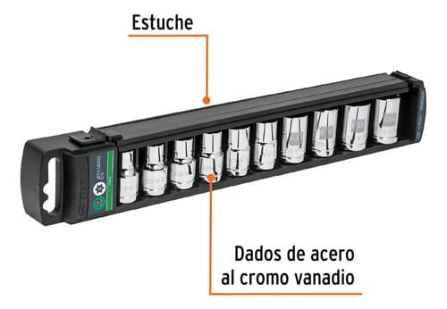 Set Juego 10 Tubos Torx Hembra Bocallaves 1/2'' Truper 10026 Color No Aplica