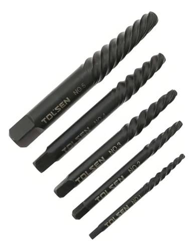Juego De Macho Extractor De Tornillos 5 Piezas Tolsen 33505