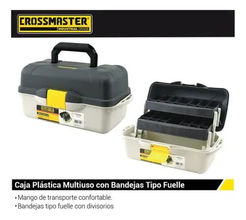 Caja De Herramientas De Plastico Tipo Fuelle 425mm X 410mm X Color Gris