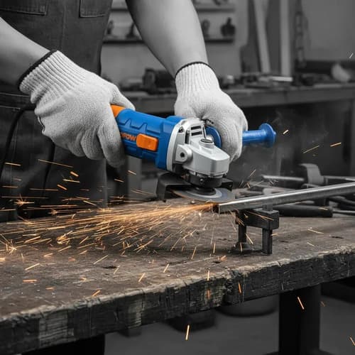 Amoladora Angular 4 1/2 Eléctrica Wadfow 710w 12000 Rpm Ero Color Azul/naranja