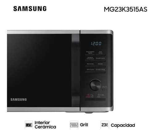 Microondas Samsung Con Grill 800w 23l 6 Niv. Eco Mode