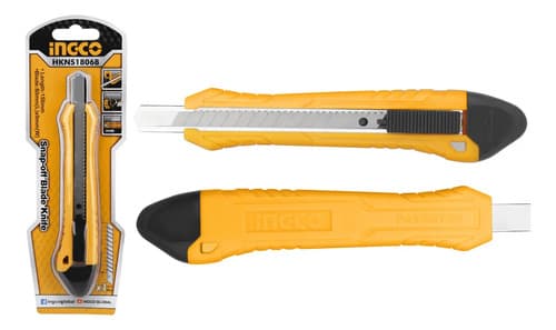 Trincheta 9 Mm Hkns18068 Mango Plastico Amarillo Ingco