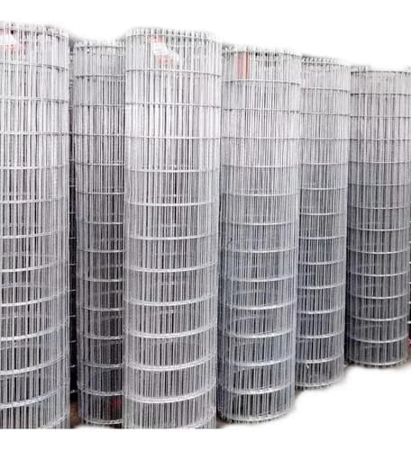 Tejido Malla Electrosoldada Galvanizada 1.80 X 25 Mts Plateado
