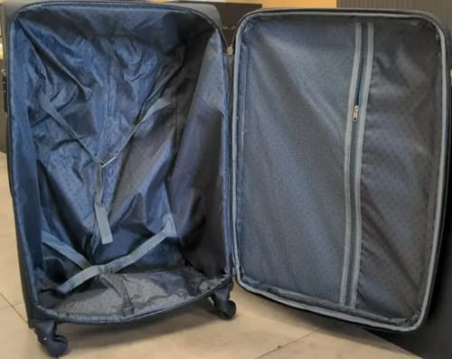 Valija De Tela Premium Con Fuelle 20 - Valijas Carry On Color Negro Liso