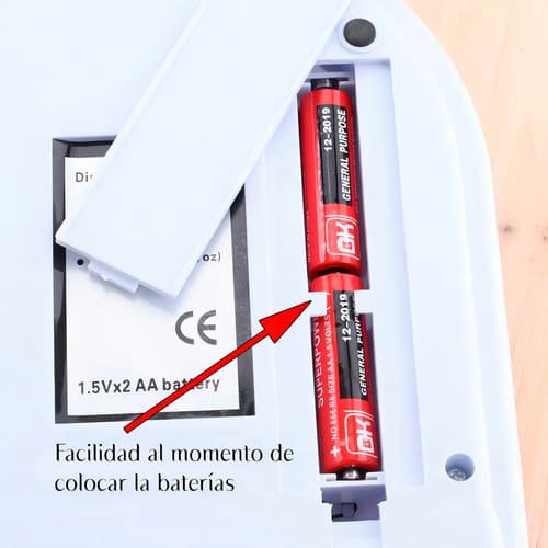 Balanza De Cocina Digital Electronic De 10 Kg Con Función Tara Blanco