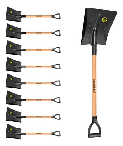 Pala Cuadrada Tramontina Con Mango De Madera, 71 Cm, N 3, 9 Unidades, Color Negro