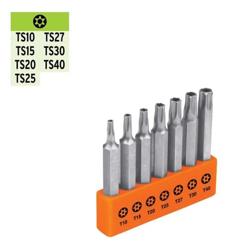 Juego Puntas 2' Torx 7 Pz C/seguro Truper 17813