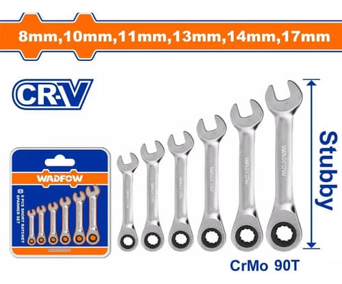 Set X 6 Llaves Combinadas Con Crique Wadfow Wsp6406 Gris