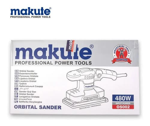 Lijadora Orbital Makute 480w, 1 Año De Garantía Azul Oscuro 220v