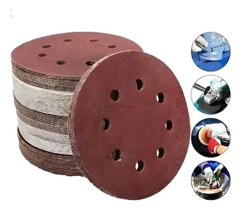 Lijas Velcro Makawa Mk-0581 Discos Óxido De Aluminio Grano 40 Pack 50 Unid